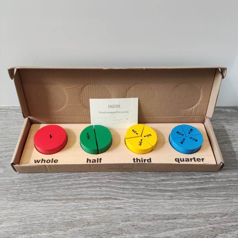 Fractions Shape Puzzle Learning Toy Jaques Of London New 3+
