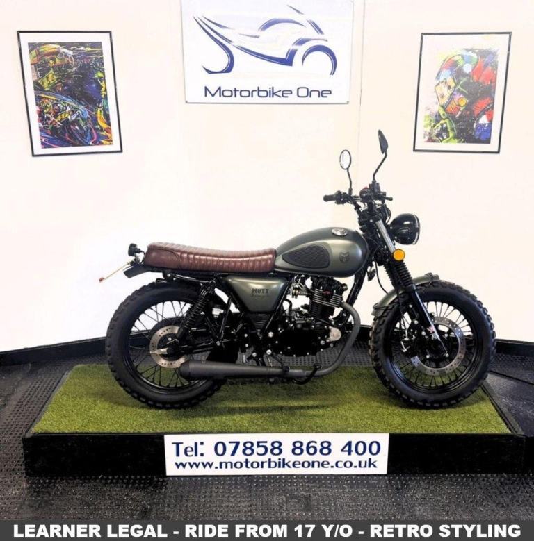 2021 21 MUTT HILTS 125 125 ROADSTER/RETRO PETROL MANUAL RETRO STYLED SPOKE WHEEL
