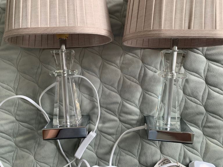 2 x Bedside / table lamps