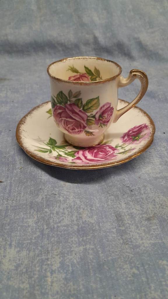 Royal Standard Orleans Rose Teacup & saucer - Fine Bone China