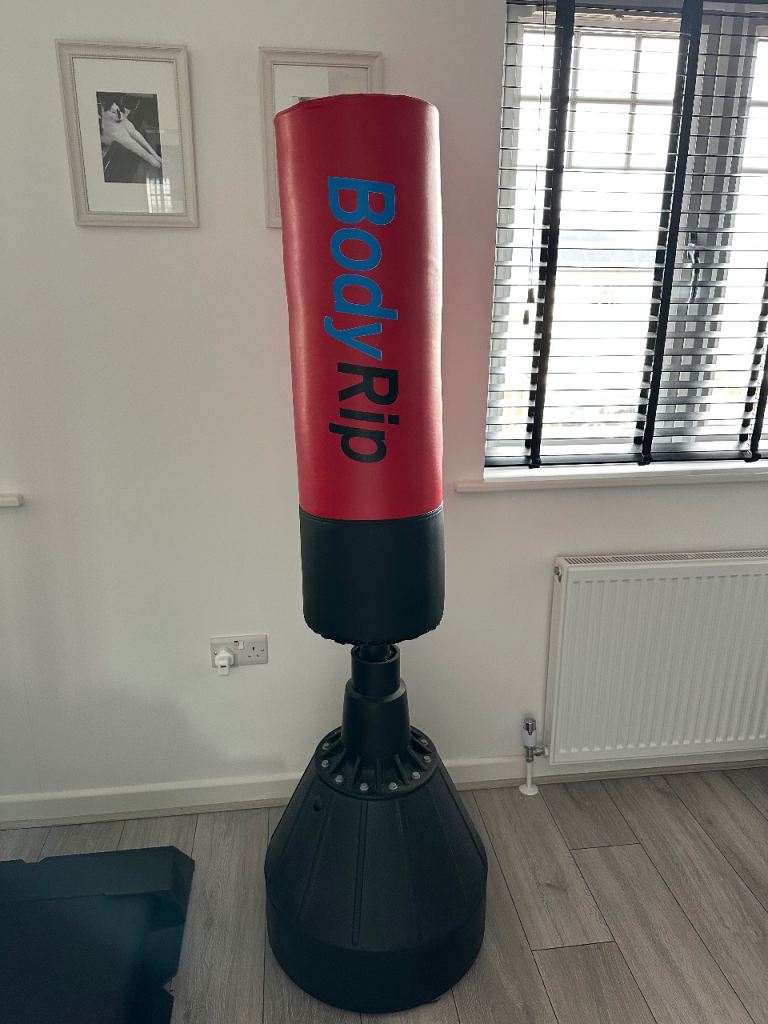 BodyRip Freestanding Punch Bag – Red and Black, Good Condition
