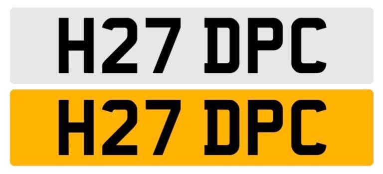 H27 DPC Private Number Plate on retention ready to assign