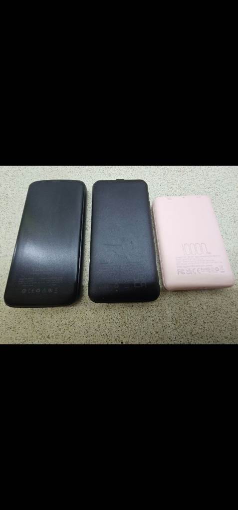 3x Power Bank each one is 10000mAh