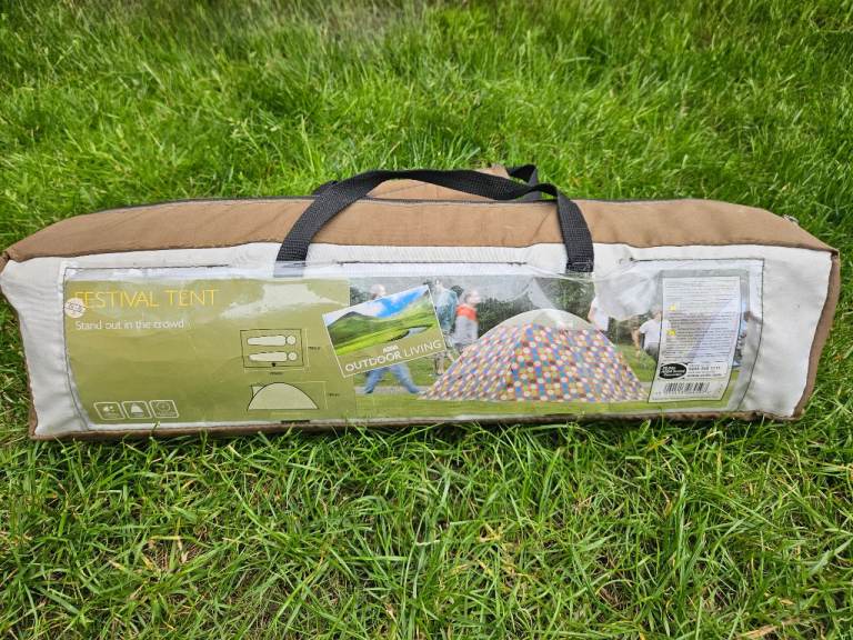 ASDA Outdoor Living Festival Tent – ​​Bright festival tent for 2 people
