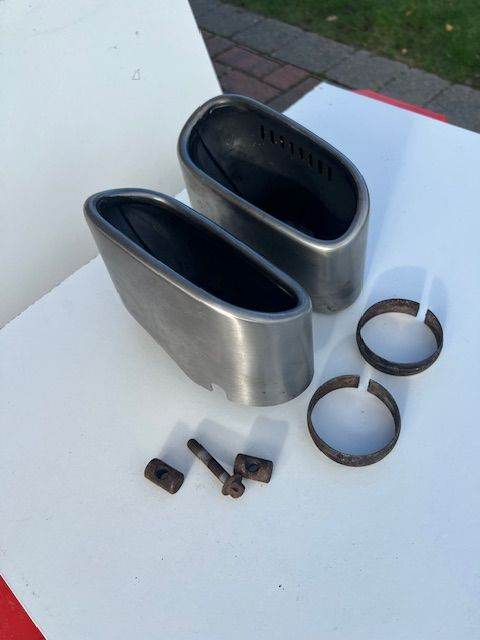 Genuine Original Porsche 911 Exhaust Pipe Tail Tips
