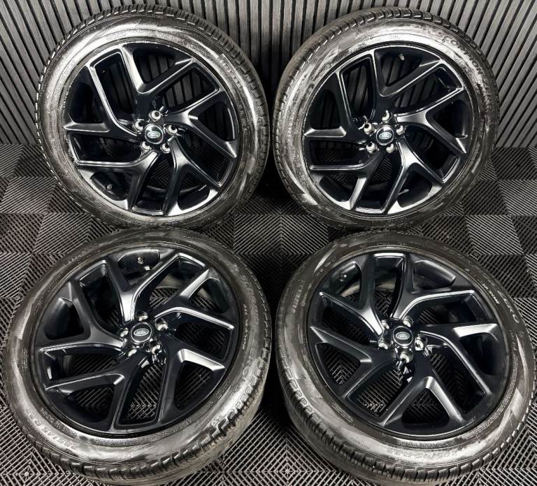 22'' GENUINE RANGE ROVER SPORT BLACK L461 L460 NEW MODEL 5131 WHEELS TYRES ALLOYS