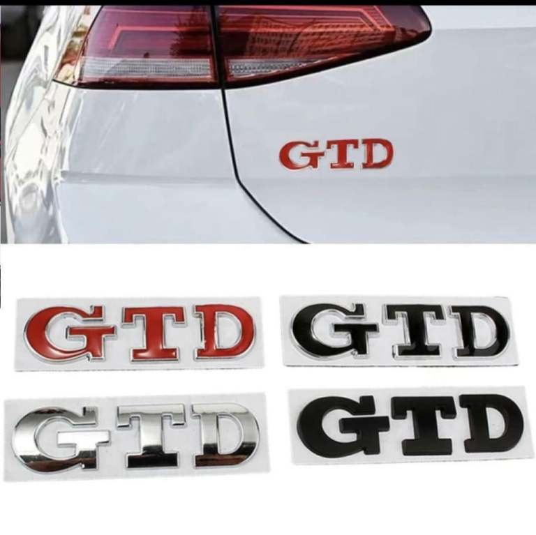 Volkswagen golf polo GTD metal boot badge 