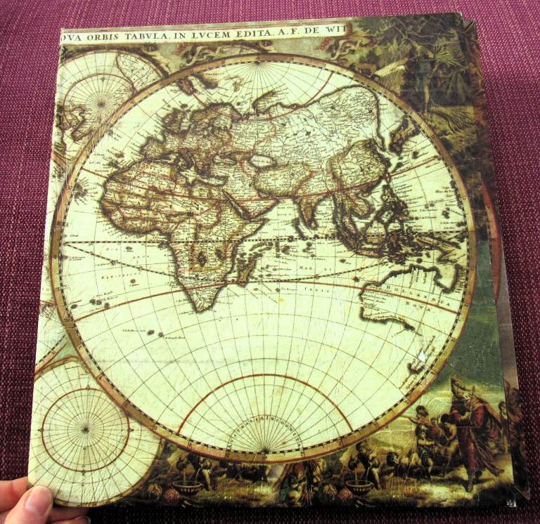 Large Photo Album Vintage World Map Cover Holds 120 15cm x 10.5cm Photographs