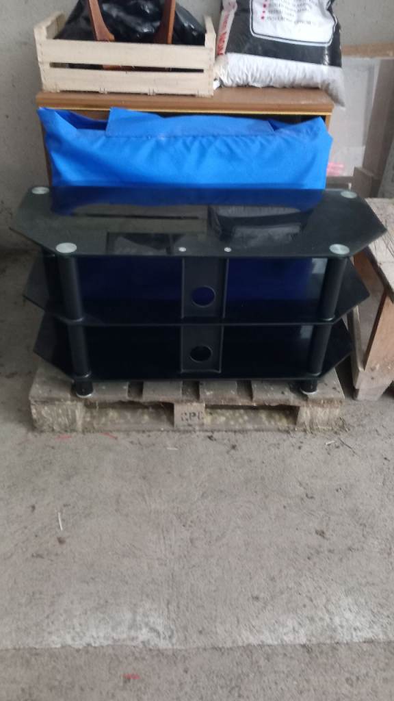 Glass TV stand for sale 