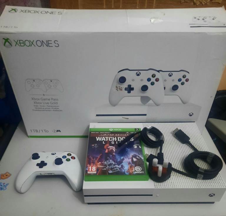Xbox One S 1tb 4k Leads Controller Game 