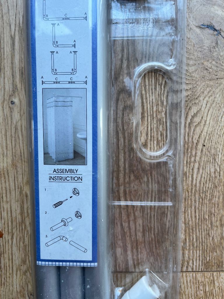 Shower curtain hanging kit
