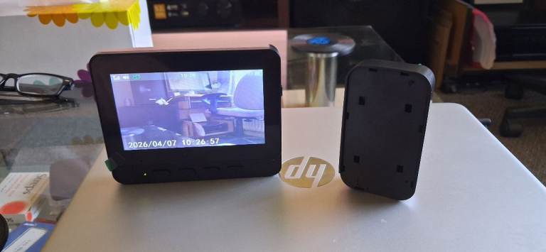 Video doorbell with 4 inch monitor and 64 gb micro sd