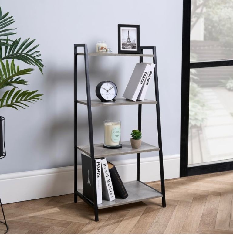 image for Grey/black shelf unit NEW