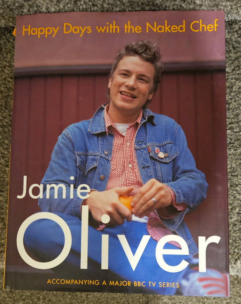 'Happy Days with the Naked Chef' by Jamie Oliver, Hardback Cookery Book 
