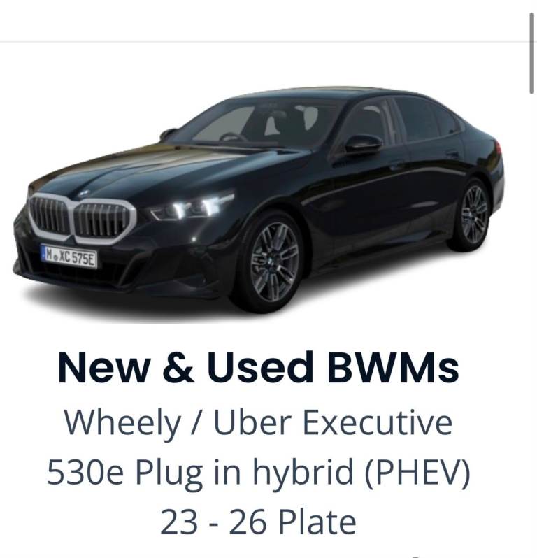 pco UBER/WHEELY  EXECUTIVE BMW ready cars from £250 per week, 