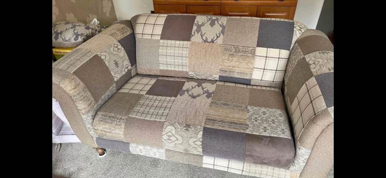1x2 seater patchwork sofa