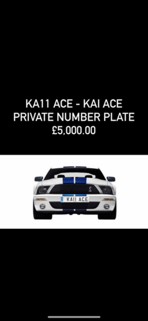PRIVATE REGISTRATION PLATE NUMBERS