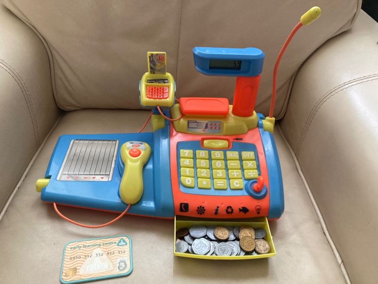Chad Valley Electronic Toy Till with Play Money & Card