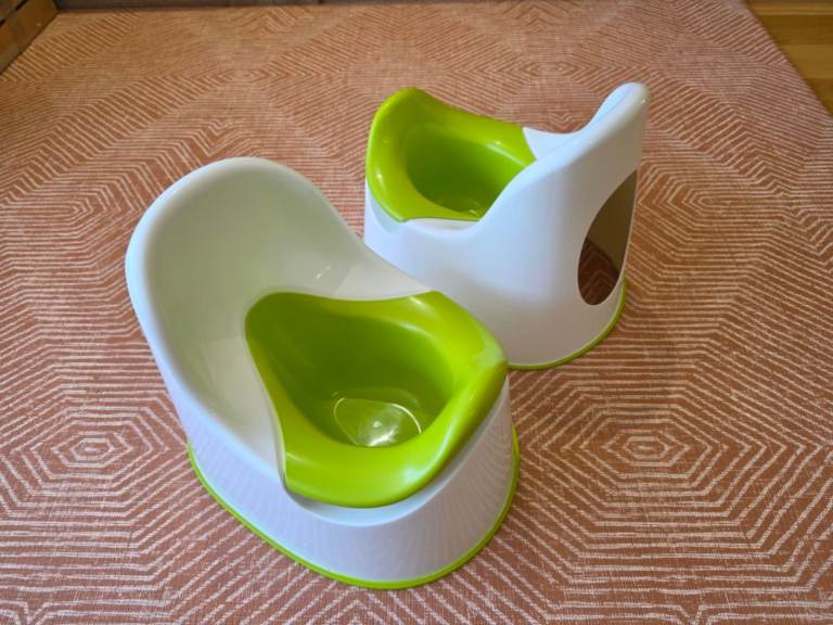 Two IKEA Lockig Children's Potty Training Seats - White and Green, Great Clean Condition