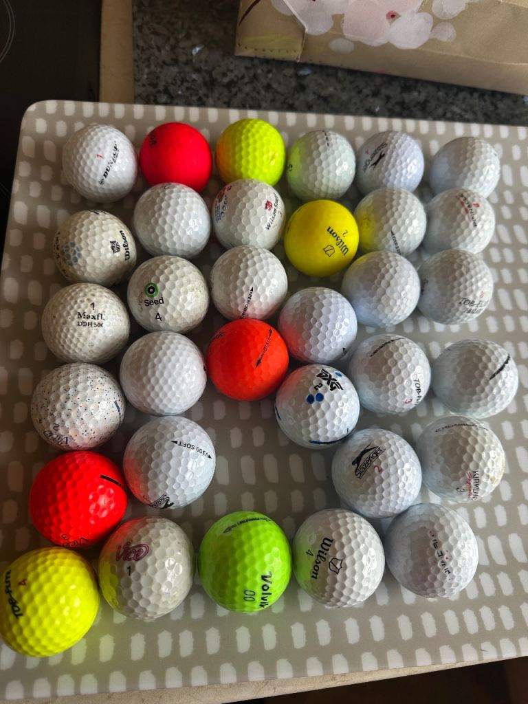 33 beginners golf balls mixed
