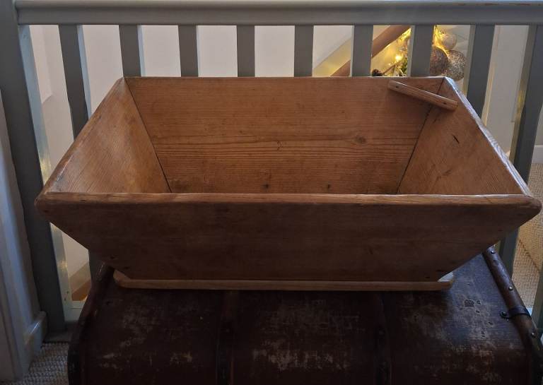 Solid pine antique trough 