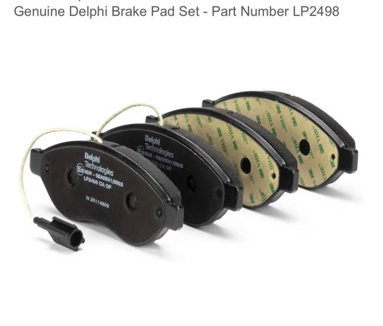 Delphi LP2498 Front Brake Pads Set Citroen Jumper, Peugeot Boxer,Fiat Ducato
