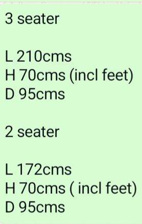 2 seater and a 3 seater