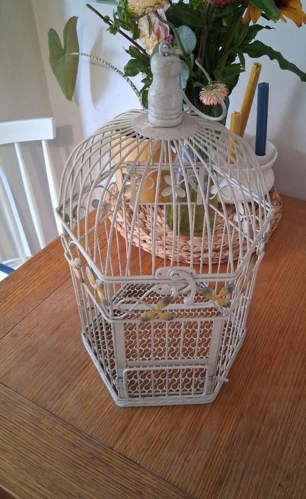 Rustic decorative metal bird cage