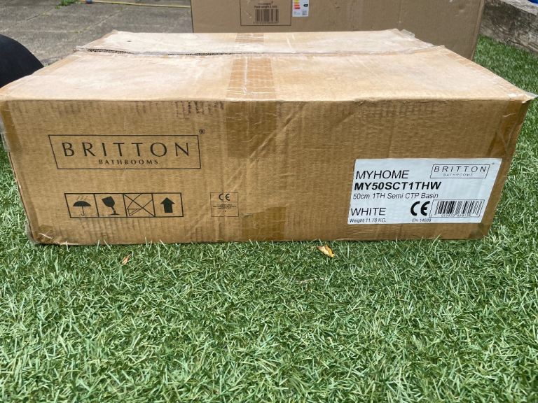 Britton bathroom semi recessed basin (new)