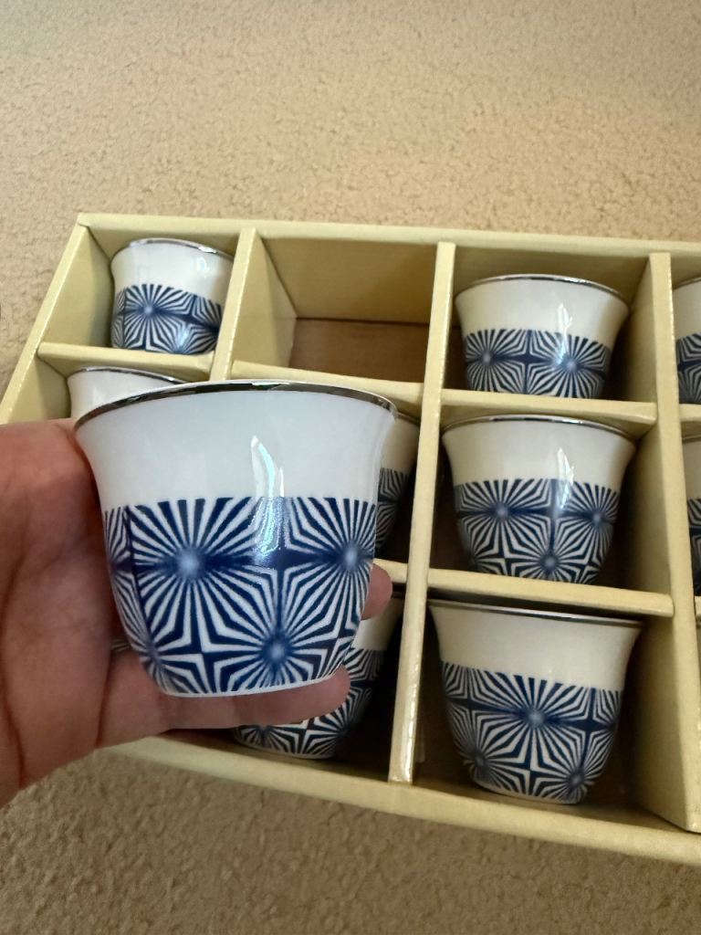 12 pcs bone china cawa cup