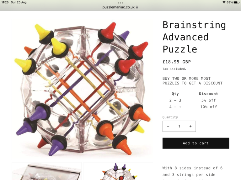 Brainstring 3 D puzzle new
