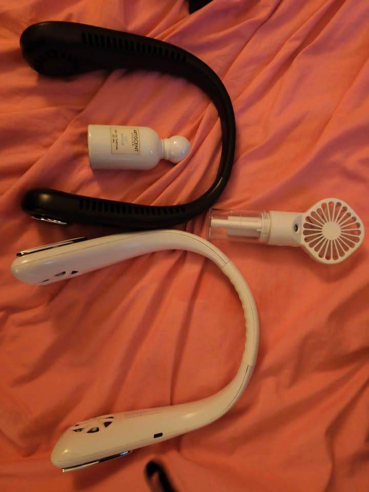 Portable Neck Fans and Handheld Misting Fan – Good Condition