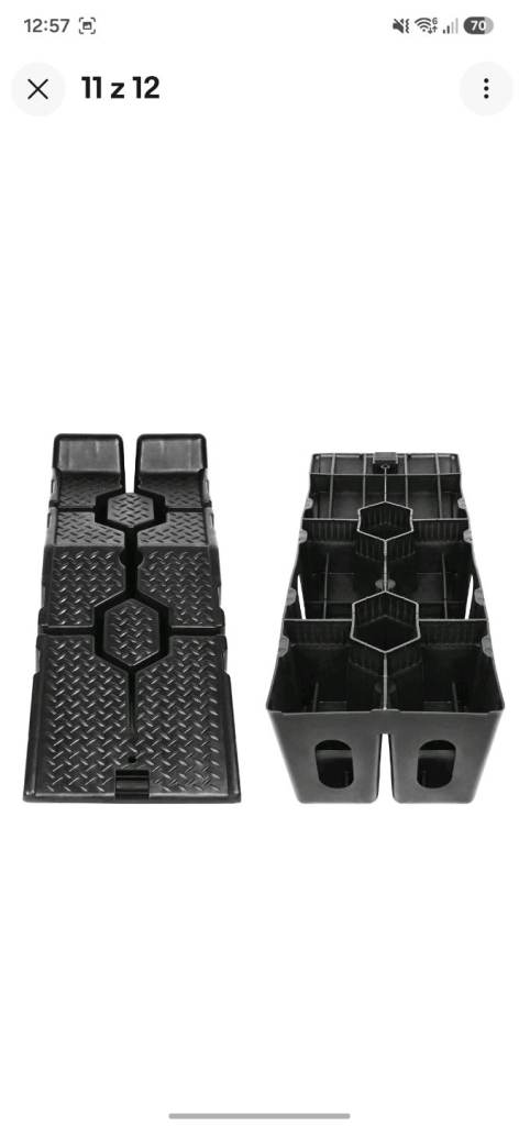 NEW 2X Heavy Duty 5 Ton 2.5+2.5 Ton Plastic Car Ramp Lifting Ramps 33cm Extra Wide
