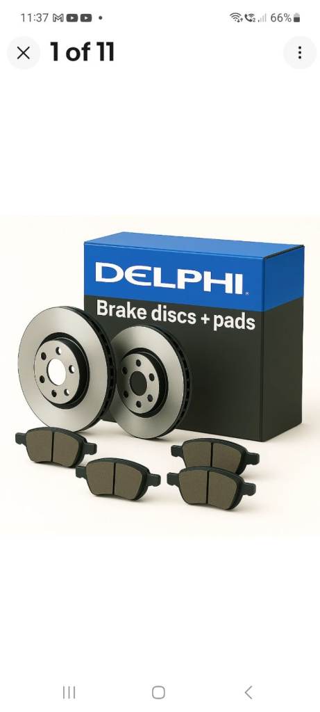 DELPHI Rear 2x Brake Disc + Pad Set Fits Opel Signum Vectra Saab 9-3 Vauxhall