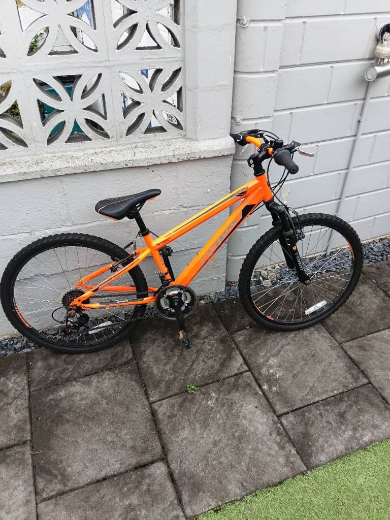 Bright Orange Kids Mountain Bike – Good Condition, Ages 8-12