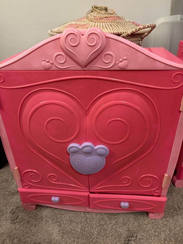 Build-A-Bear Bundle x2 Pink Wardrobes + Clothes, Accessories & Hangers Job Lot