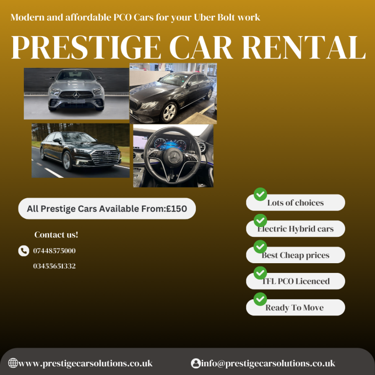 PCO Car Rental London – Mercedes E-Class | Uber & Bolt Ready | TFL Licensed