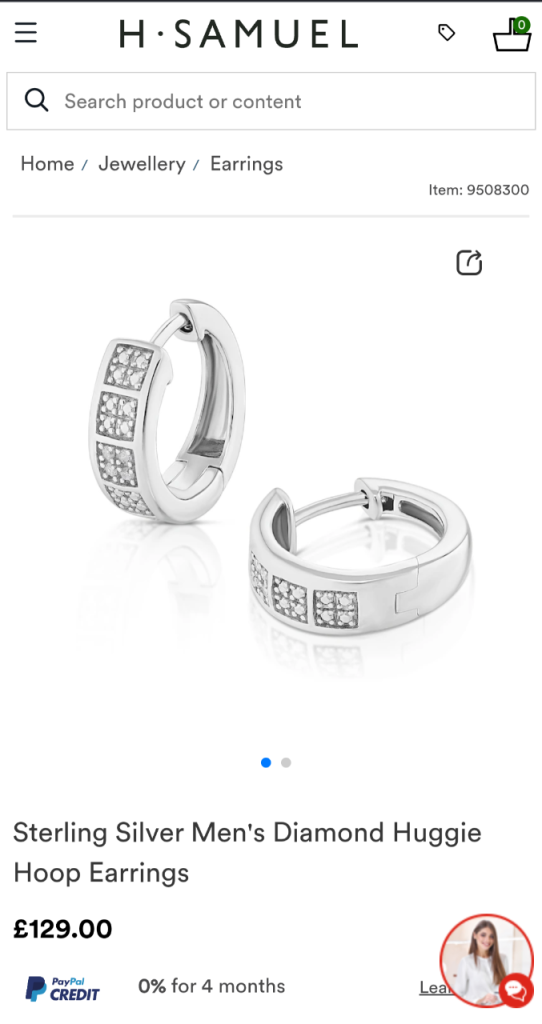 Diamond Earrings BRAND NEW IN BOXED £35 (H SAMUEL £129)