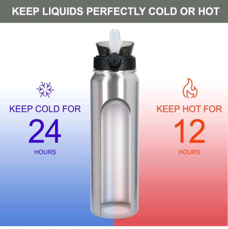 GOPPUS Stainless Steel Water Bottle with Straw 1 Litre brand new.