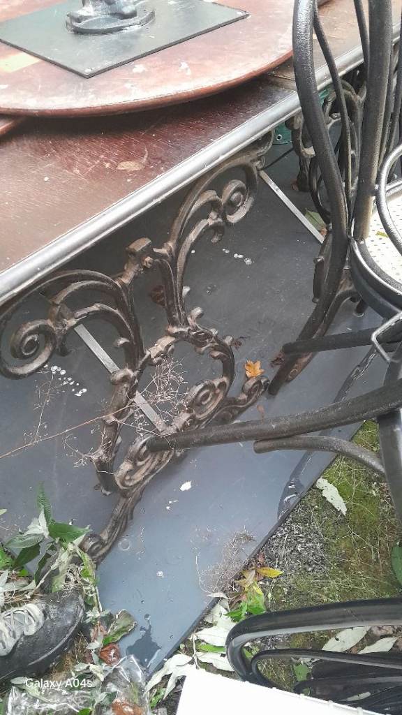 Antique cast iron pub restaurant tables £80