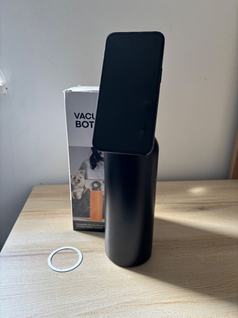 Gym Water Bottle with Magnetic Phone Mount & Insulated Flask