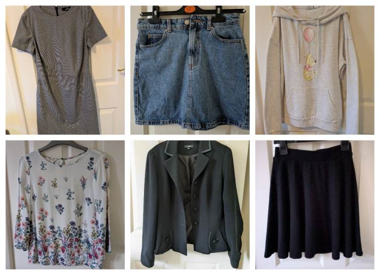 Bundle 6 items- New NEXT dress, Monsoon blouse, Disney Hoodie, skirt (denim and skater) and blazer