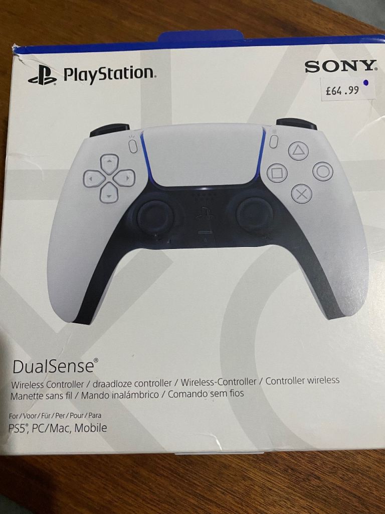 Sony PlayStation 5 PS5 DualSense Wireless Controller White - NEW - (damaged box)