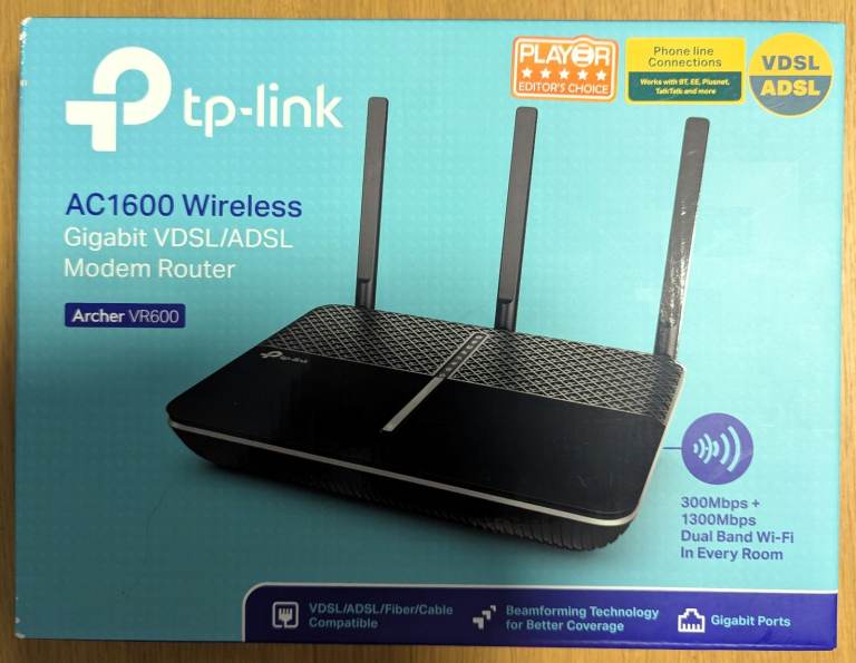 TP-Link AC1600 Wireless Gigabit VDSL/ADSL Modem Router