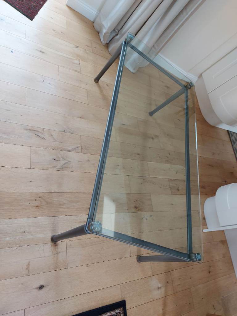 Glass coffee table