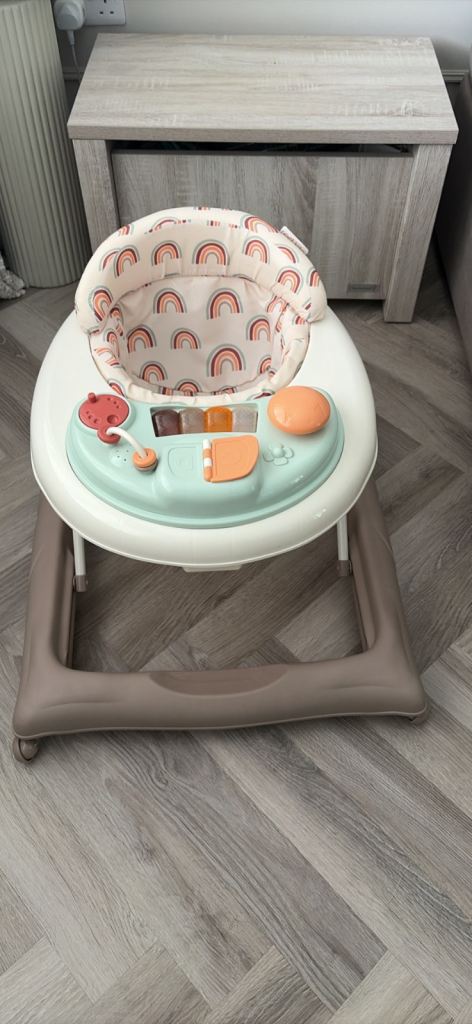 Baby Walker with Rainbow Seat – Good Condition