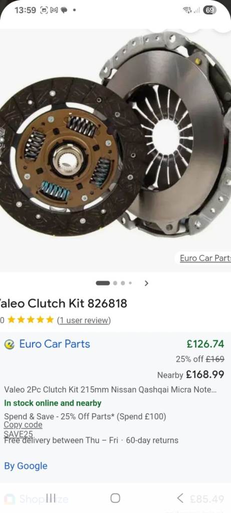 Nissan qashqai 2010 1.6 petrol clutch 
