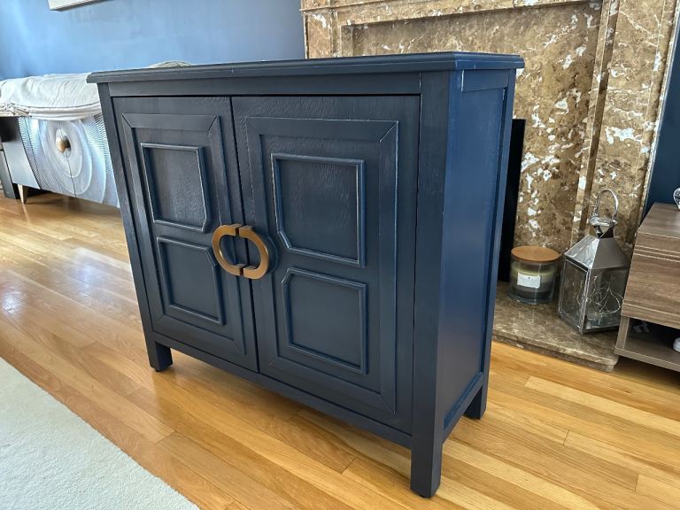 NEW PRICE - BARGAIN Dark Blue Wooden Drinks Cabinet