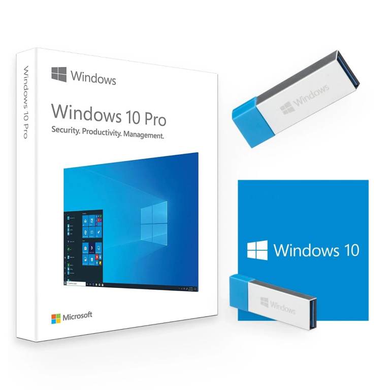 Microsoft Windows 10 Pro – Genuine Retail USB Box – 32/64 Bit