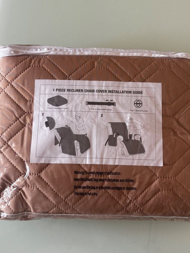 New Brown Recliner Chair Cover / Slipcover